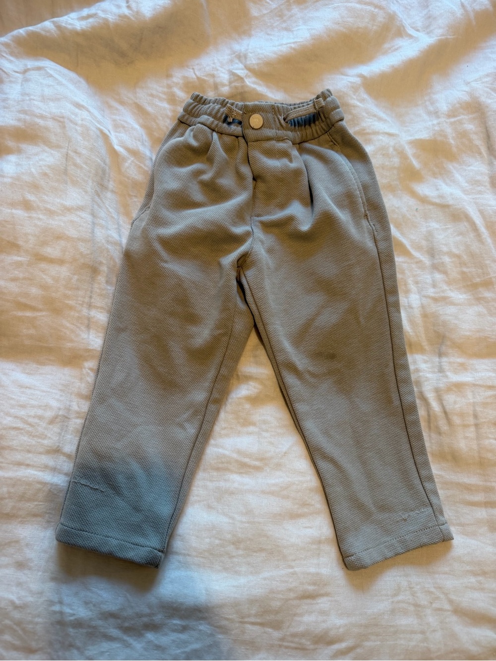 Zara straight fit stretch pant in beige-2T